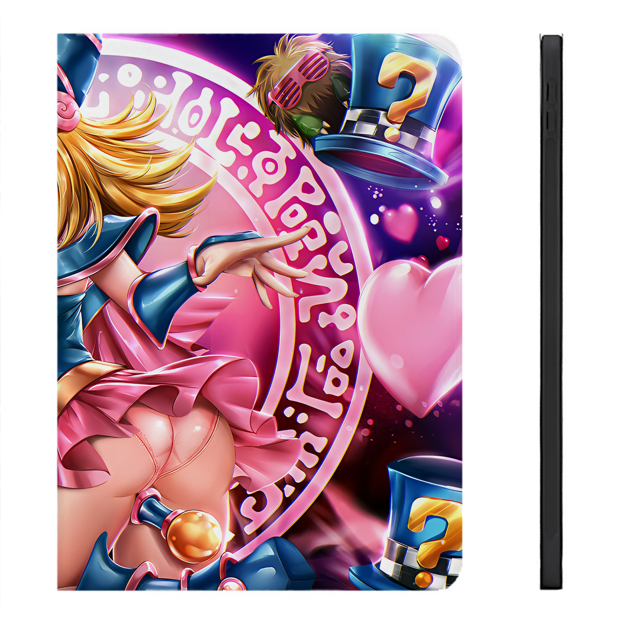 （画像用） 遊☆戯☆王 Yu-Gi-Oh! IPadケース ペンホルダー付き ブックスタイルデザイン